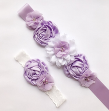 Load image into Gallery viewer, Arna's Royal Collection - Flower Belt & Head Piece (Children) Bridal