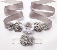 Load image into Gallery viewer, Arna's Royal Collection - Flower Belt & Head Piece (Children) Bridal