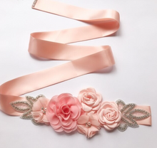 Load image into Gallery viewer, Arna's Royal Collection - Flower Belt & Head Piece (Children) Bridal - Many Colours