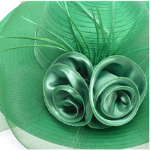 Load image into Gallery viewer, "Arna Collection" Luxury Hats - Unique Satin & Horse Hair with Feathers