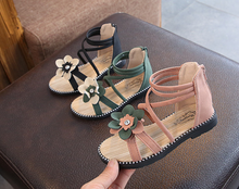 Load image into Gallery viewer, Arna Shoe Collection - Beautiful Girls Roman Sandal Zipper in many Sizes/Colours & Styles
