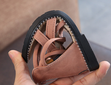 Load image into Gallery viewer, Arna Shoe Collection - Beautiful Girls Roman Sandal Zipper in many Sizes/Colours & Styles