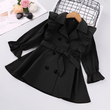 Load image into Gallery viewer, Arna Royal Gown Collection - Girls Overcoat Windproof Double Breasted Trench Coat - Many Sizes