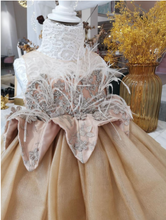 Load image into Gallery viewer, Arna Royal Gown Collection - Beautiful Golden Stunning Dress for Girls