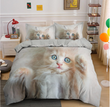 Load image into Gallery viewer, 3D Kitten Bedding Set 3 Pcs Duvet Cover & Pillowcases