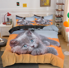 Load image into Gallery viewer, 3D Kitten Bedding Set 3 Pcs Duvet Cover & Pillowcases