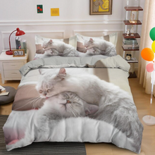 Load image into Gallery viewer, 3D Kitten Bedding Set 3 Pcs Duvet Cover & Pillowcases