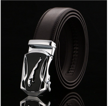 Load image into Gallery viewer, Mens Luxury BELT Automatic Buckle Genuine Leather - Brown - Many Styles & Sizes