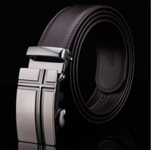 Load image into Gallery viewer, Mens Luxury BELT Automatic Buckle Genuine Leather - Brown - Many Styles & Sizes