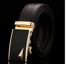 Load image into Gallery viewer, Mens Luxury BELT Automatic Buckle Genuine Leather - Brown - Many Styles & Sizes