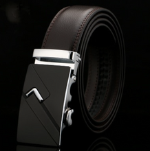 Load image into Gallery viewer, Mens Luxury BELT Automatic Buckle Genuine Leather - Brown - Many Styles & Sizes