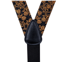 Load image into Gallery viewer, Luxury Mens Suspender Wedding Accessories Leather 6 Clips Braces Bow Tie Set - Many Colours & Sizes