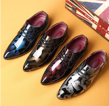 Load image into Gallery viewer, Mens Patent Leather Oxford Shoes Pointed Toe - Many Sizes & Colours