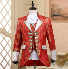 Load image into Gallery viewer, Mens Full Attire - Formal Lapel Collar Dress Costumes Prince Retro European Medieval