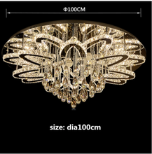 Load image into Gallery viewer, "Arna's Luxury Collection" Chandelier K9 Crystal Led Ceiling Chandelier - 80cm x 105W