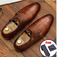 Load image into Gallery viewer, Men Genuine Leather shoes - Black or Brown - Many Sizes