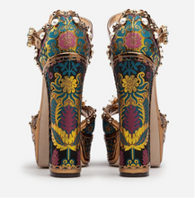 Load image into Gallery viewer, Luxury Women's Crystal Faux-Pearl Embellished Platform Chunky Heel