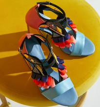 Load image into Gallery viewer, Women's Designer High Heel Bird Rhinestone Chunky Heel Shoe