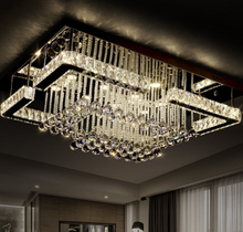 Load image into Gallery viewer, "Arna's Luxury Collection" Chandelier K9 Crystal LED Ceiling Chandelier - L120cm x W80 + 92W