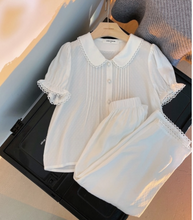 Load image into Gallery viewer, Arna Royal Gown Collection - Beautiful Girls Pyjama Set 100% Cotton/Lace - Many Sizes