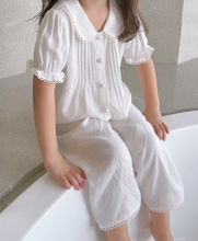 Load image into Gallery viewer, Arna Royal Gown Collection - Beautiful Girls Pyjama Set 100% Cotton/Lace - Many Sizes