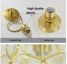 Load image into Gallery viewer, Arna Royal Collection - Pendant Lights Bedroom LED Full Brass Copper Nordic Lamp Hanging