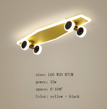 Load image into Gallery viewer, Arna Royal Collection - Children's Skateboard Hanging Lights LED Chandeliers
