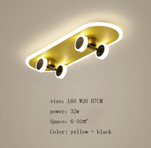 Load image into Gallery viewer, Arna Royal Collection - Children's Skateboard Hanging Lights LED Chandeliers