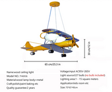 Load image into Gallery viewer, Arna Royal Collection - Children's Aeroplane E27 Lights LED Chandeliers x3 Designs