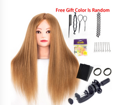 Load image into Gallery viewer, Girls Professional 85% Real Human Hair Mannequin Hair Training & Makeup - (Perfect Gift)