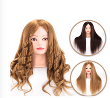 Load image into Gallery viewer, Girls Professional 85% Real Human Hair Mannequin Hair Training & Makeup - (Perfect Gift)