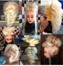 Load image into Gallery viewer, Deluxe Girls Professional 85% Real Human Hair Mannequin Hair Training & Makeup - (Perfect Gift)