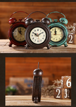 Load image into Gallery viewer, Deluxe "Arna Royal Clock Collection" Retro Iron Clock - Many Colours