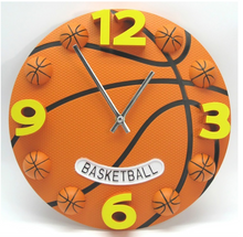 Load image into Gallery viewer, Deluxe "Arna Royal Clock Collection" Football Basketball Clock 3D Children's