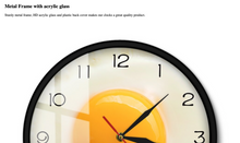 Load image into Gallery viewer, Deluxe "Arna Royal Clock Collection" Fried Egg Kitchen Wall Clock