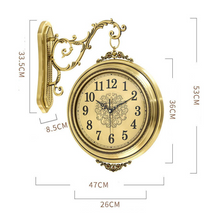 Load image into Gallery viewer, Deluxe "Arna Royal Clock Collection" American Style Double Sided Wall Clock