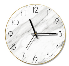 Load image into Gallery viewer, Deluxe "Arna Royal Clock Collection" Marble Glass Wall Clock - Many Colours