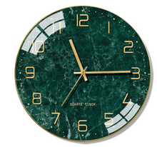 Load image into Gallery viewer, Deluxe "Arna Royal Clock Collection" Marble Glass Wall Clock - Many Colours