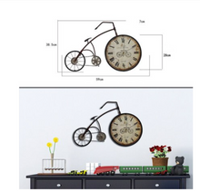 Load image into Gallery viewer, Deluxe "Arna Royal Clock Collection" Vintage Wall Clock Mediterranean Style Bicycle Pendant