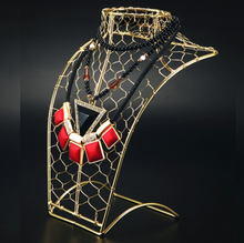 Load image into Gallery viewer, "Arna Royal Gown Collection" Luxury Female Gold Wire Mannequin Cosmetology Window Display Model