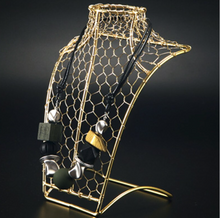 Load image into Gallery viewer, "Arna Royal Gown Collection" Luxury Female Gold Wire Mannequin Cosmetology Window Display Model