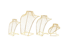 Load image into Gallery viewer, "Arna Royal Gown Collection" Luxury Female Gold Wire Mannequin Cosmetology Window Display Model