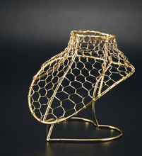 Load image into Gallery viewer, "Arna Royal Gown Collection" Luxury Female Gold Wire Mannequin Cosmetology Window Display Model