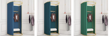 Load image into Gallery viewer, Arna Royal Gown Collection" Luxury Mobile Floor Stand Fitting/Changing Room Curtain Track