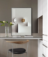 Load image into Gallery viewer, Arna's Luxury Painting Collection - Modern Nordic Black/White/Gold Abstract Geometry Print Canvas Painting