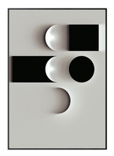 Load image into Gallery viewer, Arna's Luxury Painting Collection - Modern Nordic Black/White/Gold Abstract Geometry Print Canvas Painting