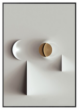 Load image into Gallery viewer, Arna's Luxury Painting Collection - Modern Nordic Black/White/Gold Abstract Geometry Print Canvas Painting