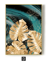 Load image into Gallery viewer, Arna's Luxury Painting Collection - Nordic Green/Golden Lady Platinum Graphics Painting