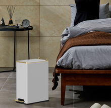 Load image into Gallery viewer, "Arna Royal Vintage Collection" Luxury Golden Range 10L Trash Rubbish Bin - Home or Business