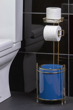 Load image into Gallery viewer, Luxury Toilet Paper Holder & Trash/Rubbish Tin/Bin Combo